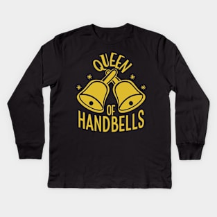 Queen Of Handbells Gold Design Kids Long Sleeve T-Shirt